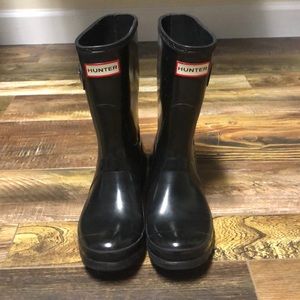 Authentic Hunter Original Short Gloss Black Boots